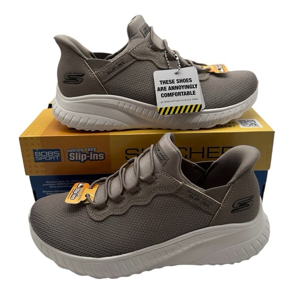 Skechers Bobs Squad Chaos Daily Inspiration Shoes Womens 6 Taupe Slip On Sneaker - Picture 1 of 11